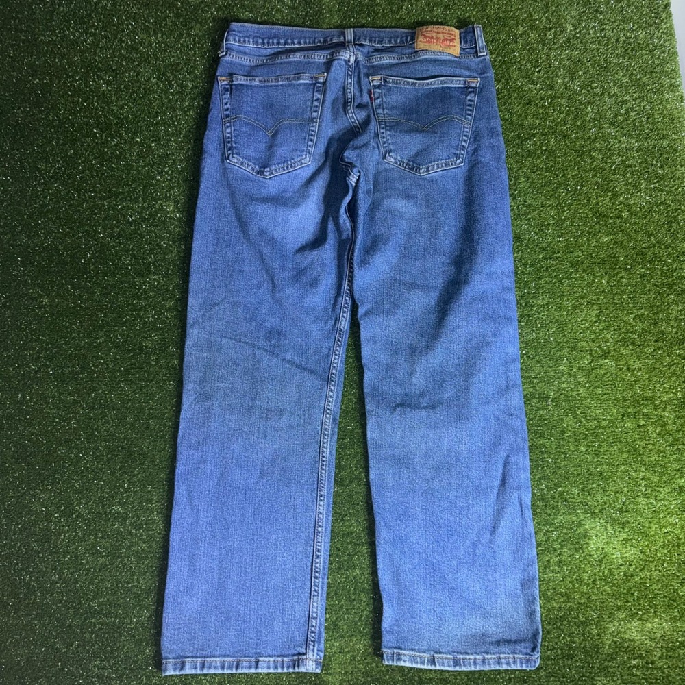 Levis 505 Regular Fit Straight Leg Blue Denim Jeans Mens 36x30 Medium Wash